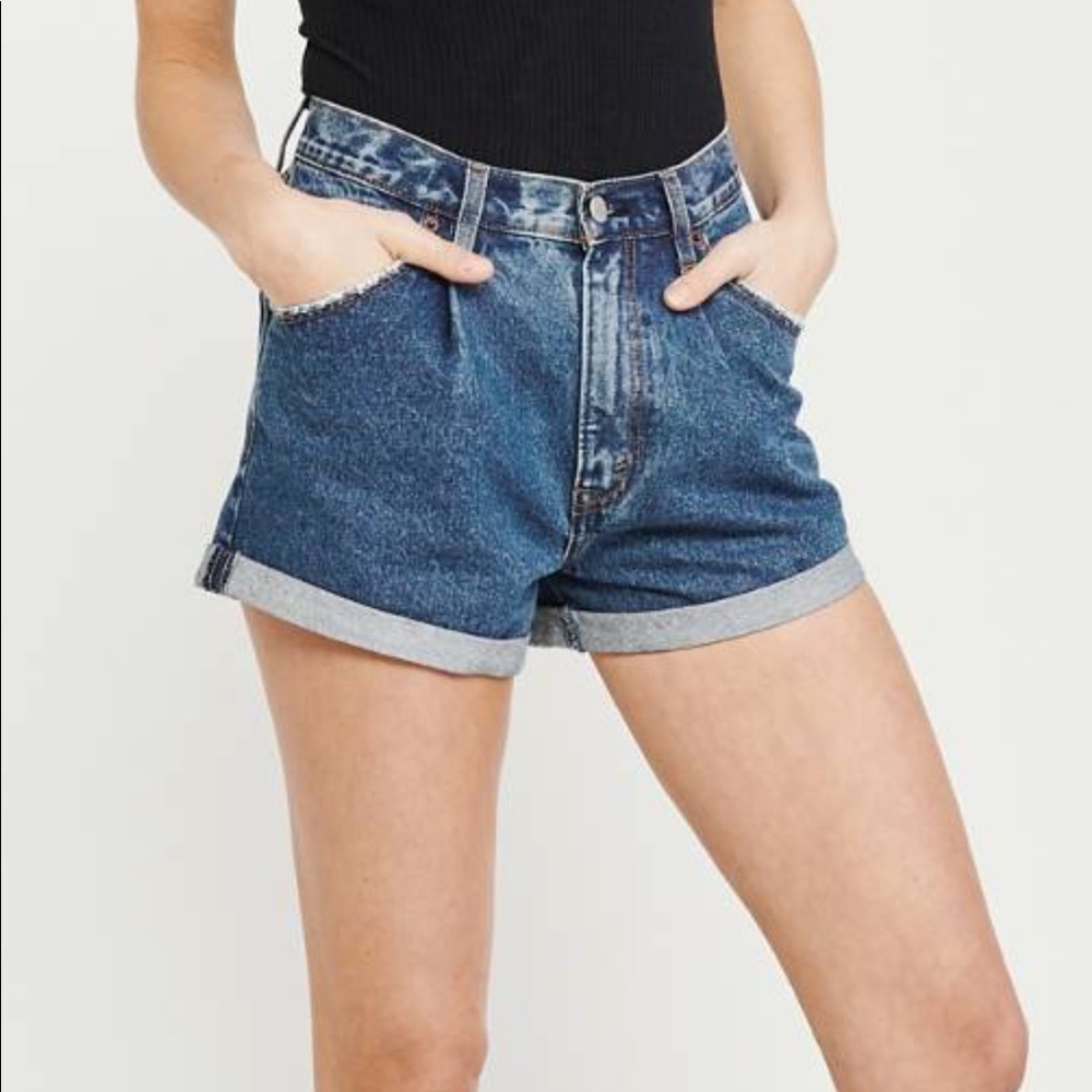 A&F rigid denim shorts
